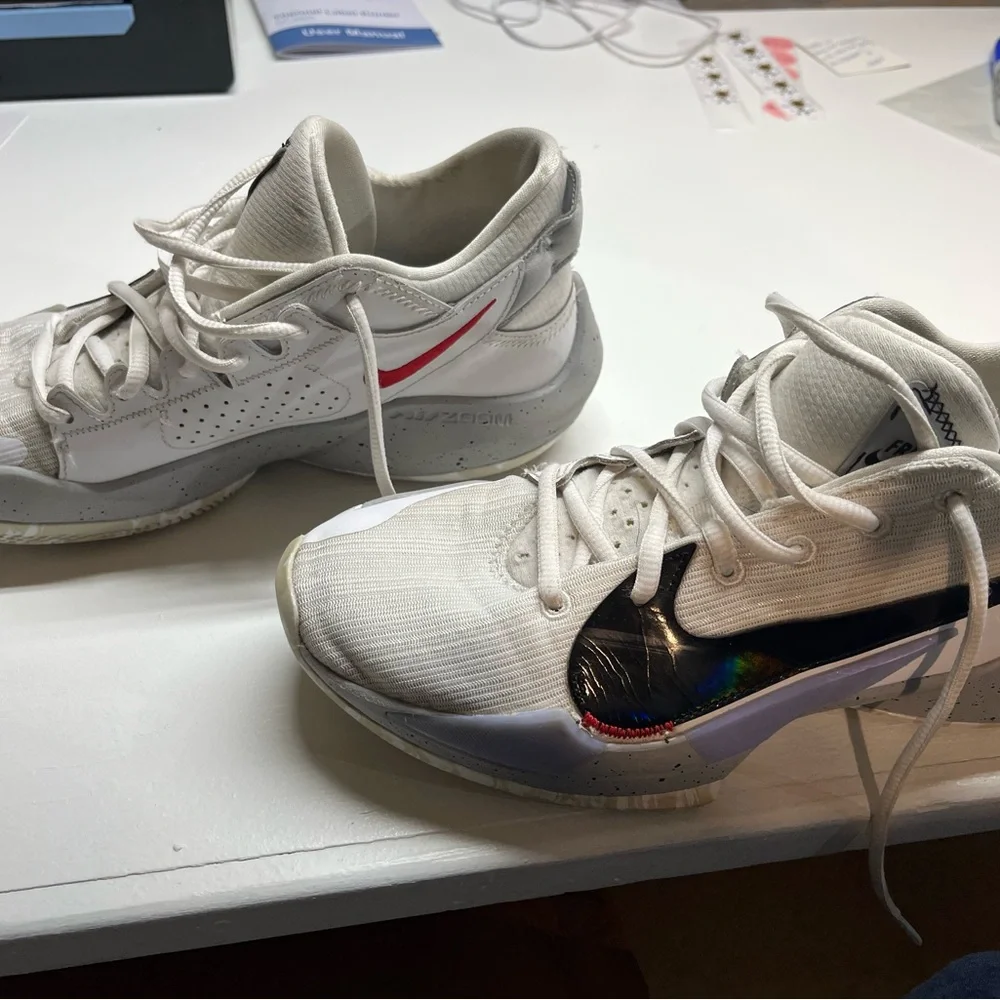 Nike White and Black‎ High-Top Athletic Shoes FREAK